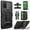 Black, variant on Circlemalls Case for Samsung Galaxy A03S, Screen Protector, Heavy Duty Shockproof Built-in Kickstand W/ Belt Clip-Red