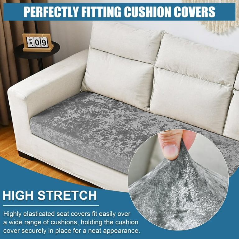 Crushed velvet sofa seat cushion covers new arrivals