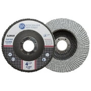 Benchmark Abrasives 4.5" x 7/8" Stearate Coated Type 27 Flap Discs for Aluminum or Other Soft Metals, Angle Grinder Discs for Sanding, Finishing, Grinding, Deburring (10 Pack) - 36 Grit