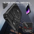 thumbnail image 4 of Compatible with iPhone 15 Pro Max Case Magnetic Stand [Compatible with MagSafe] [Drop Protection] [Camera Lens Protector] Shockproof Protective Case with Rotatable Invisible Kickstand, Black, 4 of 16