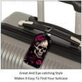 thumbnail image 3 of Square 2Pack PU Leather Skull Cruise Luggage Tag with Privacy Cover and Name ID Tag for Travel Handbags Backpacks Luggage Tags, 3 of 6