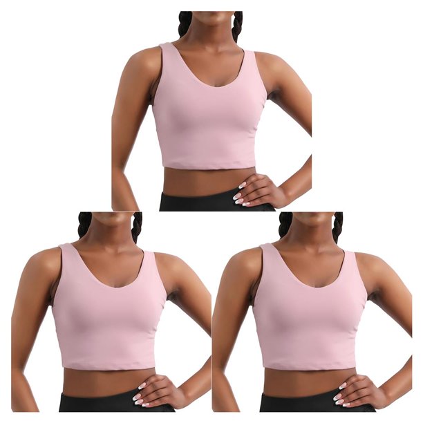 Minnieouse Camisola de yoga para mujer Estilo simple Chalecos para niñas Sujetador Chaleco Top Morado claro M Type1 NO1 Minnieouse CBP302002