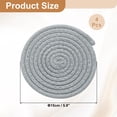 thumbnail image 2 of 4 Pcs Manteles Individuales Redondos Trenzados, 5.9" Manteles Tejidos para Mesa de Cocina para Decoración de Granja (Gris), 2 of 7
