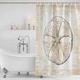 thumbnail image 3 of Xipuska Sand Dollar Coastal Shower Curtain - Water Repellent Fabric Shower Curtains Washable, Summer Beach Beige Ocean Decorative Polyester Cloth Bathroom Curtains Modern Bath Decor 66"x72", 3 of 6
