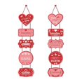 thumbnail image 1 of Decoración del día S para colgar en la puerta, pancarta para el día S, decoración del hogar, pareados, cortinas para puertas, negro y rojo, negro y rojo, 1 of 5