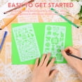thumbnail image 4 of 36 Pcs Journal Stencils for Planners 4 x 7 Inch Scrapbook Stencils Planner Template Stencil Set for Journaling Notebook Scrapbooking Journals Book DIY Drawing Greeting Cards Diary Letters, 4 of 10