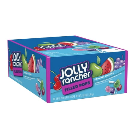- Jolly Rancher, Original Flavors Filled Pops, 0.56 Oz, 100 Ct