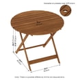 thumbnail image 4 of Furinno FG19018F Tioman Extérieur Nation Bois Dur Table Pliante Ronde avec Trou de Parapluie, 4 of 5