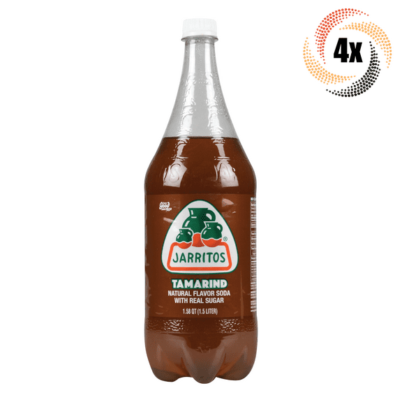 4x Bottles Jarritos Tamarind Natural Flavor Soda With Real Sugar | 1.5L