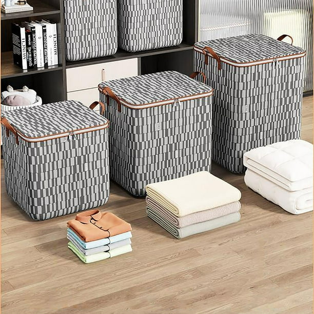 Bolsa Almacenaje Debajo Cama 96L (2 Uds) – 104x50x18cm, Doble Cremallera, Tela No Tejida Impermeable Para Ropa, Edredones Y Mantas