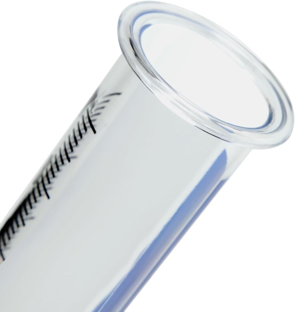4Pcs Plastic Rain Gauge Replacement Tube, 7inch Transparent Outdoor Rain Meter Tubes for Lawn Garden Yard Home (Blue Strip)
