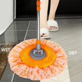 thumbnail image 6 of Home Times Dust Mop, Microfiber Mops for Floor Cleaning,  3 Washable Mops Pads, Wet & Dry Floor Cleaning Mop for Hardwood, Tiles, Laminate - Dust Broom (Orange), 6 of 7