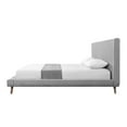 thumbnail image 4 of Loft Lyfe Jessie Platform Bed Linen Upholstery King Size, Grey, 4 of 9