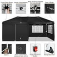 thumbnail image 5 of SANOPY 10'x 20' Outdoor Canopy Tent EZ Pop Up Backyard Canopy Portable Party Commercial Instant Canopy Shelter Tent with 7 Removable Sidewalls & Carrying Bag for Wedding Picnics Camping, Black, 5 of 12