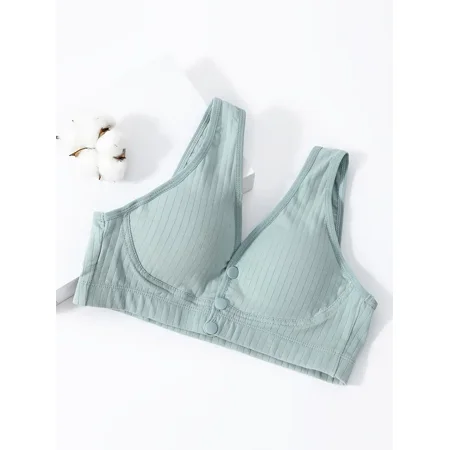 

G.D-1 Maternity Front Snap Button Stripe Seamless Nursing Bra