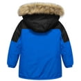 thumbnail image 2 of Chrisuno Boy's Essential Outdoor Travelling Winter Parka Coat Heavyweight Colorblock Puffer Jacket Navy&Black 10-12, 2 of 5