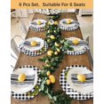 thumbnail image 4 of 13 Inch Round Placemats Set of 4, Christmas Home Non Slip Heat Insulation PP Table Mats, Winter Xmas Black White Buffalo Plaid Washable Place Mats for Kitchen Dining Party Table Decor, 4 of 7
