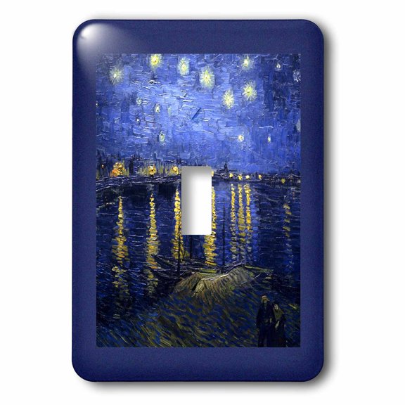 3dRose, van Gogh - Starry Night Over the Rhone, single toggle switch