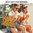 thumbnail image 5 of Large Capacity Tote Bag,Yellow and Black Of Leopard Print Handbag Fashion Luxury Tote Bag,15.7"x13"x 5.1" Inches,Laptop Compatible, 5 of 6