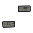 thumbnail image 1 of QualitChoice Clock Simple Style LCD Thermometer Hygrometer Smart Temperature Black White Clocks Snooze Mode Large Screen Black 2Set, 1 of 6