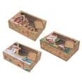 thumbnail image 1 of AMLESO 3 Pcs Boîtes à Biscuits de Noël avec Fenêtre Transparente Cadeau de Vacances, 1 of 8