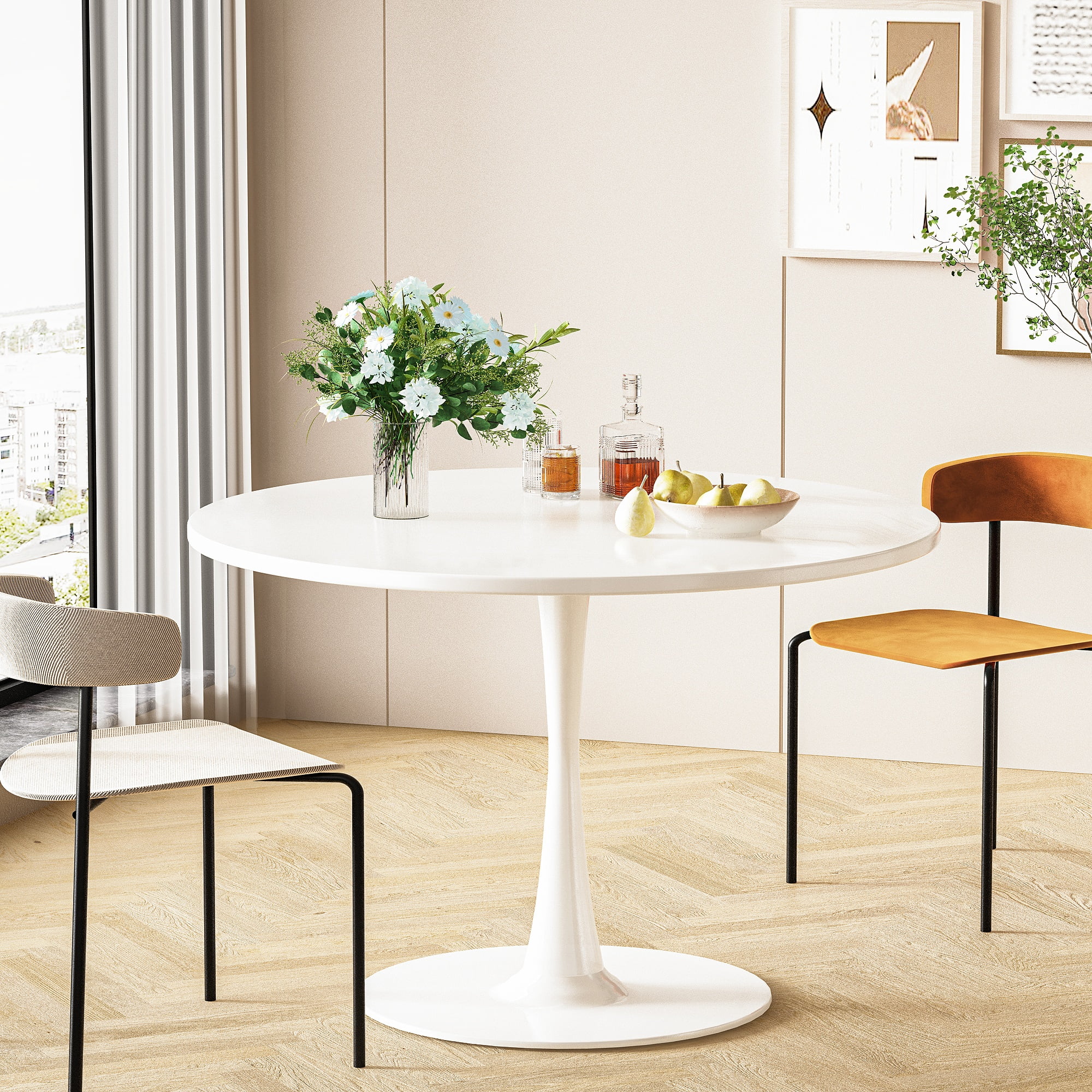 Cvortll Round Dining Table, 42 Elegant Tulip Table Philippines | Ubuy