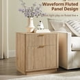 thumbnail image 5 of KeyWhat 23" Fluted 2-Drawer Nightstand Set of 2 with Charging Station & Curved Edges, 5 of 9