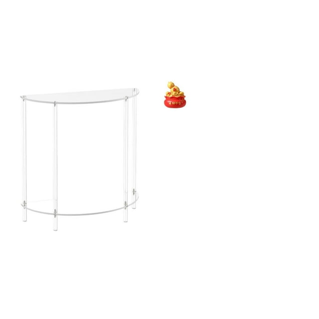 Mesita de noche de acrílico,Mesa auxiliar de acrílico transparente Mesa auxiliar transparente en capas,Mesa pequeña de acrílico,mesita de noche pequeña,compacta,Escultura de