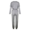 thumbnail image 5 of lcziwo Women's Casual 2 Piece Outfit Long Sleeve Crewneck Pullover Top and Long Pants Tracksuit Sweatsuit, Solid Color, Comfortable Fabric, S-2XL, 5 of 9