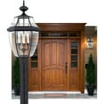 thumbnail image 3 of NY9043K Quoizel Lighting Newbury - 3 Light Large Post Lantern-Mystic Black Finish, 3 of 5