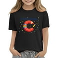 thumbnail image 2 of Juslio Boys Letter Pattern Shirts Crew Neck Casual Short, Sleeved Tops Comfortable Breathable T Shirts Sizes 2-18, 2 of 9