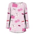 thumbnail image 4 of skpabo Christmas Tunic Tops for Women Ladies Christmas Sweatshirts Tree Santa Snowman Snowflake Printed Pullover Casual Long Sleeve Tops Oversized Loose Sweatshirts Tops, 4 of 4