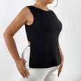 thumbnail image 4 of Débardeur Ample Sans Manches pour Femmes Grande Taille Col Rond Décontracté Été Confortable, 4 of 7