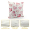 thumbnail image 4 of GOSMITH  Pink Rabbit Hearts Throw Pillow Covers Bedroom Couch Sofa Square Pillow, 4 of 5