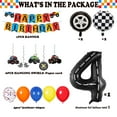 thumbnail image 2 of Monster Truck 4th Birthday Party Decorations Set, Race Car Theme, 40 Pcs, Includes Banner, Hanging Swirls, Foil and Latex Balloons, 2 of 6