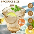 thumbnail image 4 of 50 Pack Plastic Cups 9 oz Brown Clear Plastic Cups for Cocktail Fancy Disposable Cup for Party Stemless Wine Glasses for Wedding Thanksgiving Christmas Party Graduation, 4 of 6