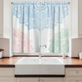 thumbnail image 2 of Ambesonne Flora Kitchen Curtains, South Mandala Design Print, 55"x39", Pale Azure, 2 of 3