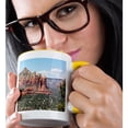 thumbnail image 2 of 3drose, Overlooking Sedona Az Mountains, 15oz Two-tone Yellow Mug, 2 of 6