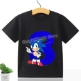thumbnail image 3 of Camisetas para niños de Sonics The Hedgehogs, figuras de dibujos animados de Shadow, ropa digital del 1 al 9, camisetas de cumpleaños, regalos de boutique para niños y niñas, 3 of 5