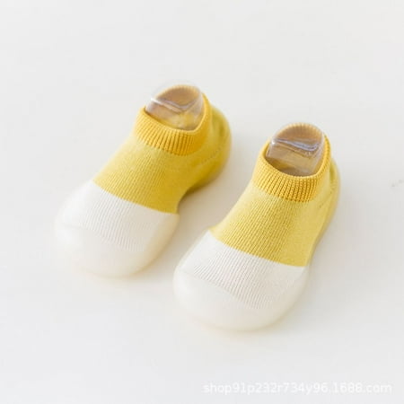 

Soft Toddler Girls Boys Floor Socks Infant Socks Shoes Baby Slippers Shoes Crib YELLOW 11.5CM【18-19】