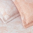thumbnail image 3 of Chezmoi Collection Katrina 6-Piece Floral Comforter Set King Size, White/Coral, Soft Jacquard Textured Lightweight Bedding for All Season, 3 of 9
