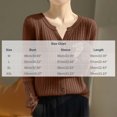 thumbnail image 3 of SeekIslan Women's Fall V Neck Button Front Cardigan with Long Sleeves and Ribbed Trim, 3 of 5