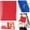 ZZD_Red, variant on 1 Pack Plastic Pocket Folders with Prongs, 2 Pocket Plastic Folder, Two Pocket with Prongs, Assorted Colors, Letter Size, Metal Fasteners, Pocket Paper File Folders for Office Home Business, Blue