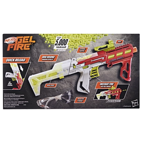 Nerf Pro Gelfire Pronto Water Bead Blaster, 5000 Gelfire Rounds