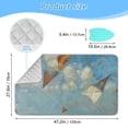 thumbnail image 2 of Kites Blue Ironing Board Covers Heat Resistant Ironing Pad Mat Portable for Travel Washer Dryer Table, 2 of 6