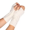 thumbnail image 2 of Women Long Fingerless Gloves Winter Mitten Arm Gloves with Thumb Hole, 2 of 7