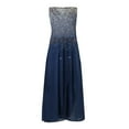 thumbnail image 4 of Bigersell Wedding Guest Dresses for Women Summer V-Neck Sleeveless Formal Midi Dress Pleated A-Line Flowy Dresses Asymmetrical Dress Style B-2 Evening Cocktail Party Dresses , Blue_C M, 4 of 5
