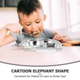 thumbnail image 4 of Kids Divided Plate 304 Stainless Steel Dinner Plate Elephant Shape Serving Tray, 4 of 9