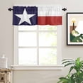 thumbnail image 2 of Texas Star Flag Valances for Windows Star and White Red Stripe Rod Pocket Curtain Valance Window Treatment Short Curtains for Kitchen Living Room, 42"x12", 2 of 5