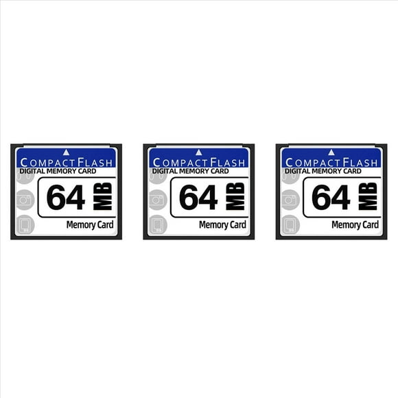 3X 64MB Compact Flash Memory Card for Camera, Advertising Machine, Industrial Computer Card,3 x Compact Flash Card,White&blue